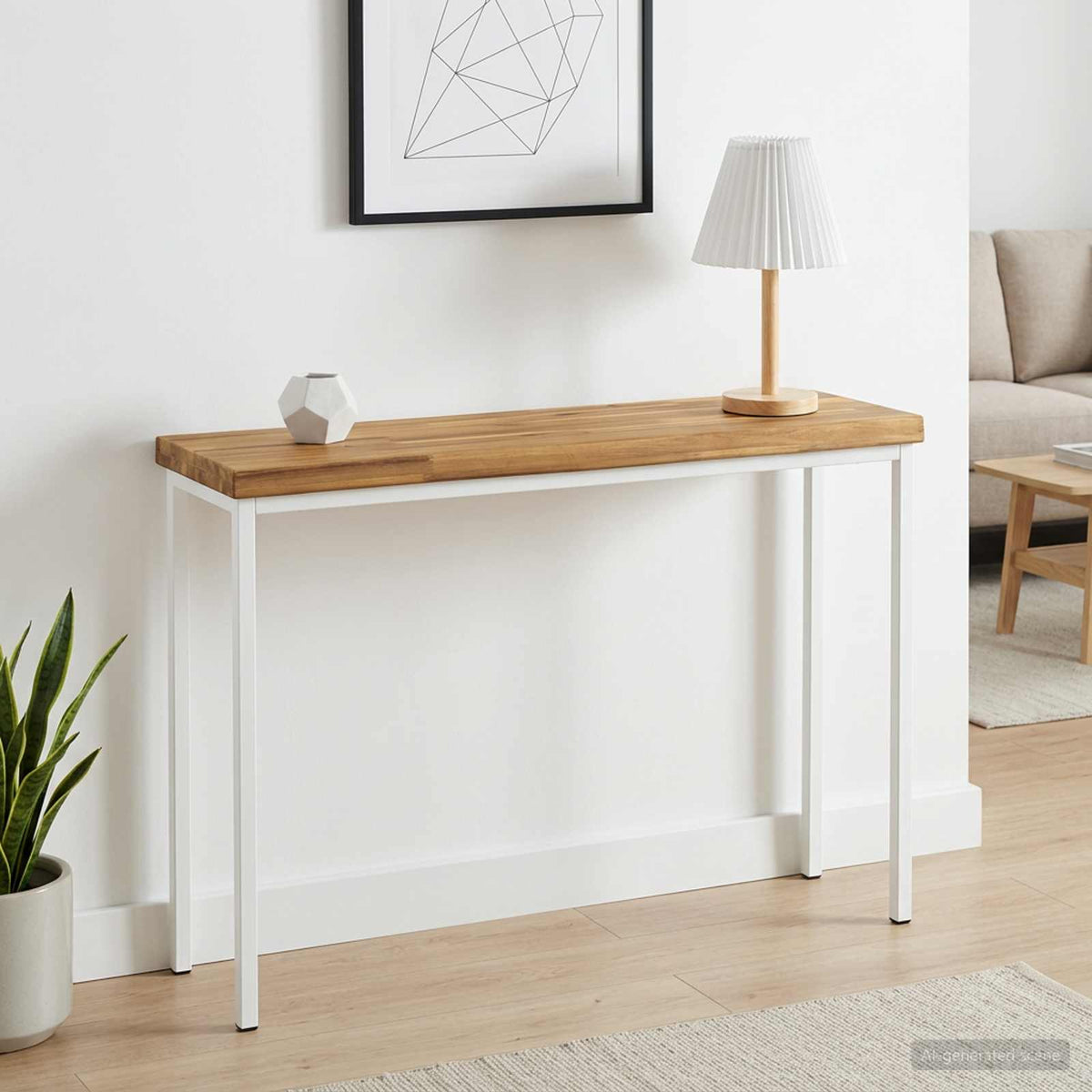 Live Edge Table Top 70 x 20 x 3.5 cm Rectangular White