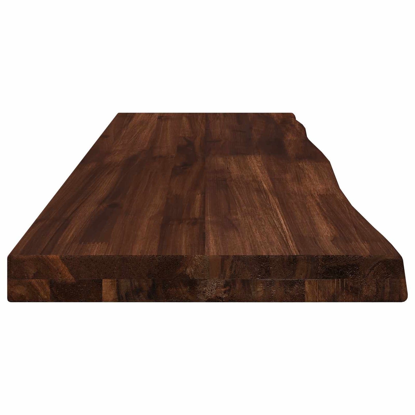 Live Edge Table Top 80 x 20 x 3.5 cm Rectangular Dark Brown