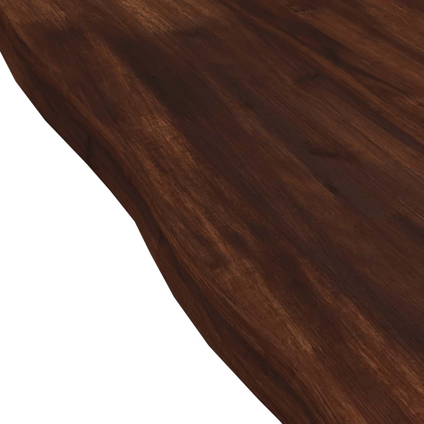 Live Edge Table Top 110 x 20 x 3.5 cm Rectangular Dark Brown