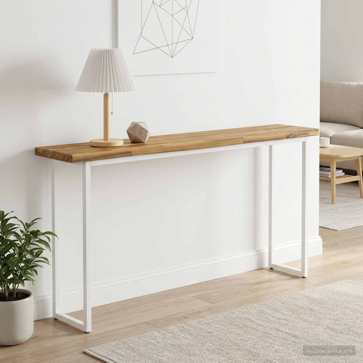 Live Edge Table Top 150 x 30 x 3.5 cm Rectangular White