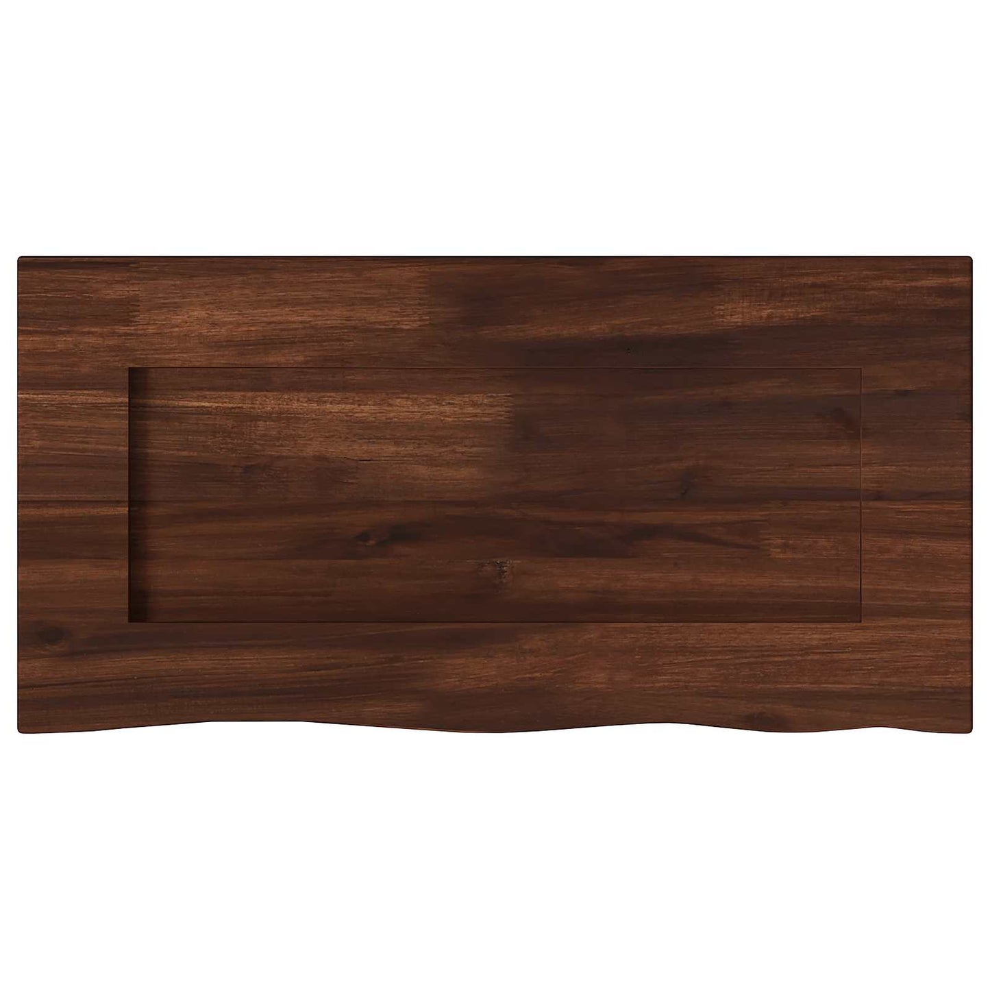 Live Edge Table Top 40 x 30 x 3.5 cm Rectangular Dark Brown