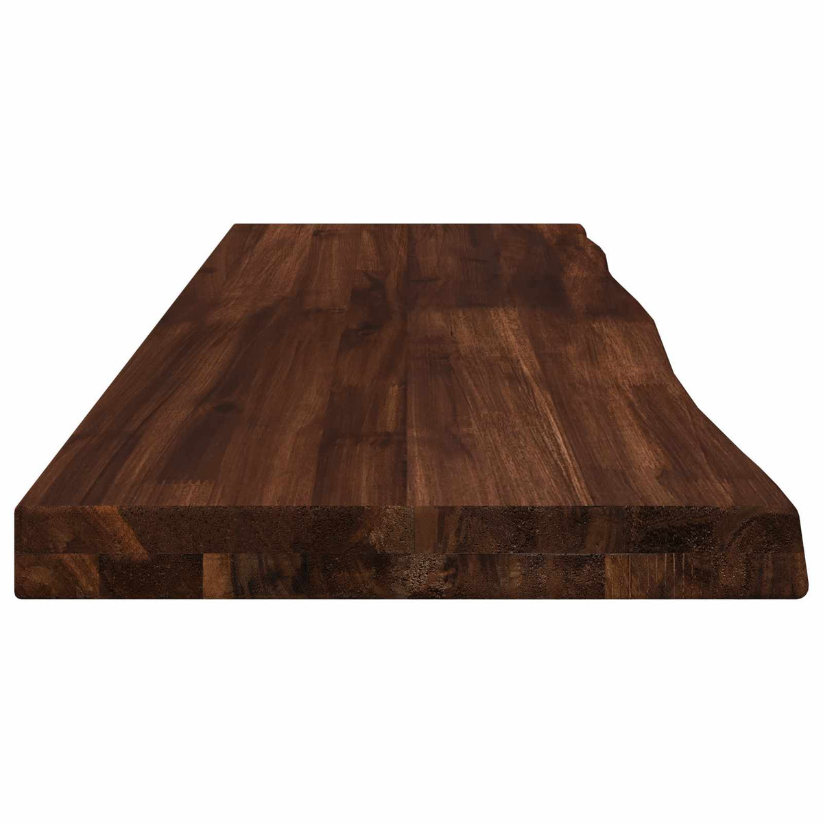 Live Edge Table Top 80 x 30 x 3.5 cm Rectangular Dark Brown