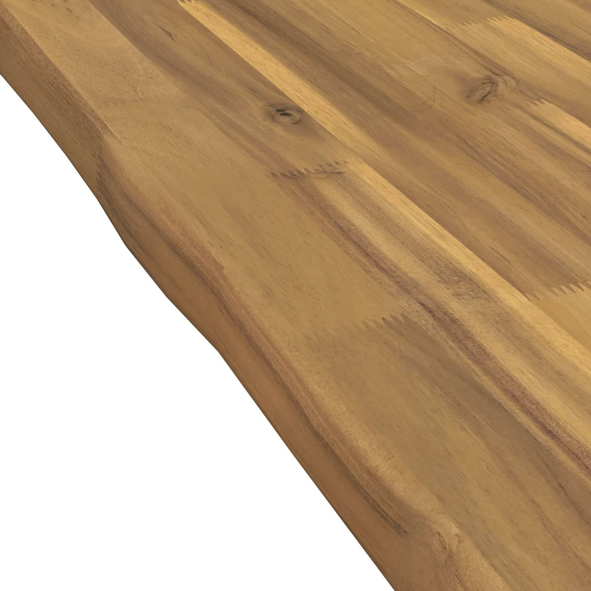 Live Edge Table Top 80 x 50 x 3.5 cm Rectangular White