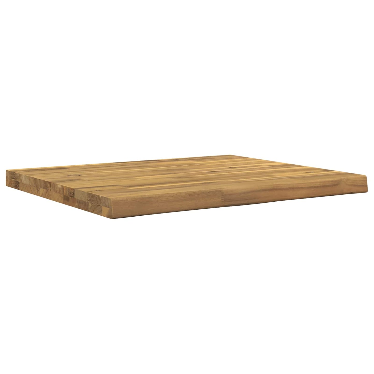 Live Edge Table Top 80 x 50 x 3.5 cm Rectangular White