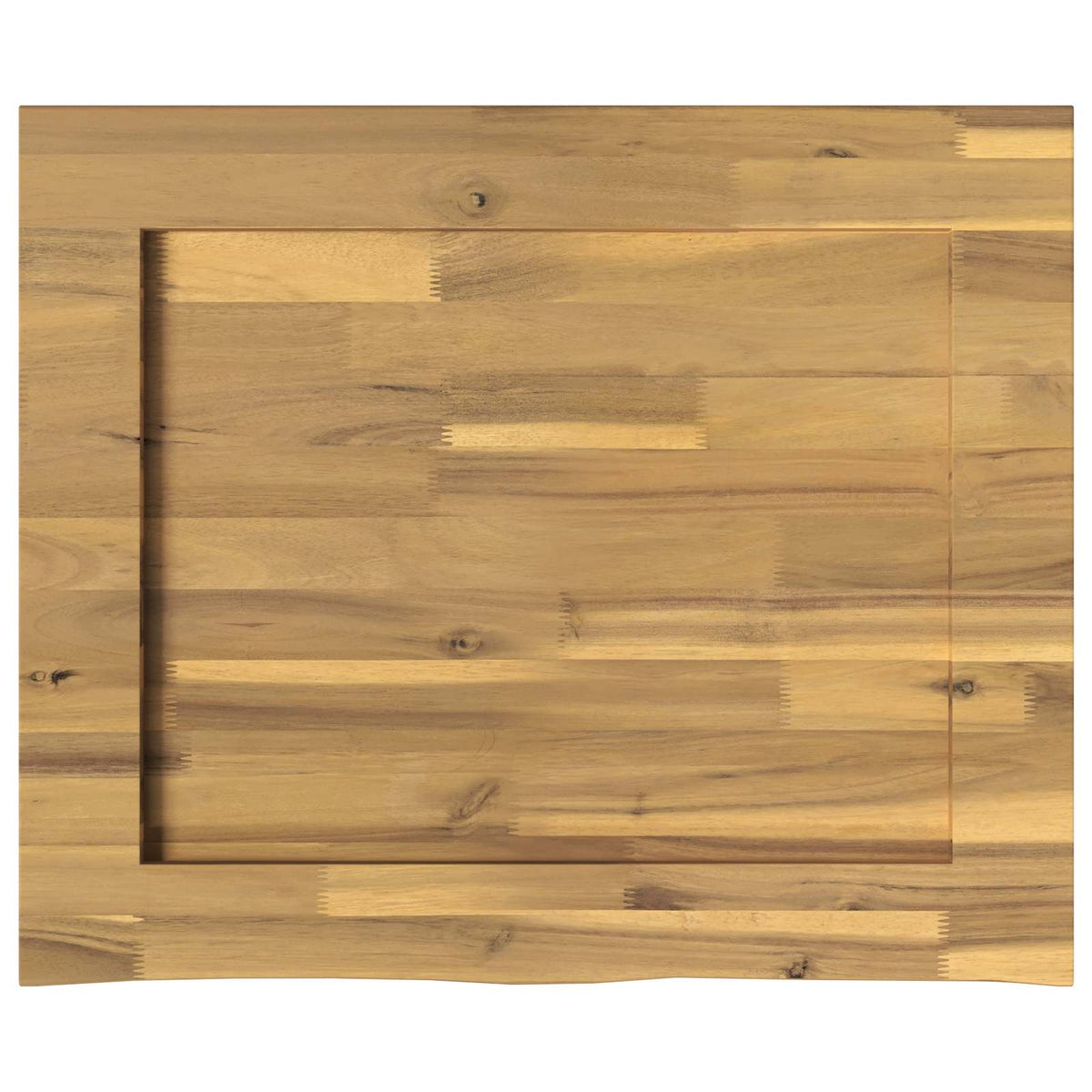 Live Edge Table Top 80 x 50 x 3.5 cm Rectangular White