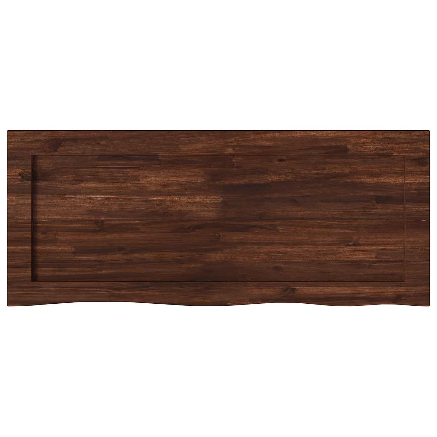 Live Edge Table Top 100 x 50 x 3.5 cm Rectangular Dark Brown