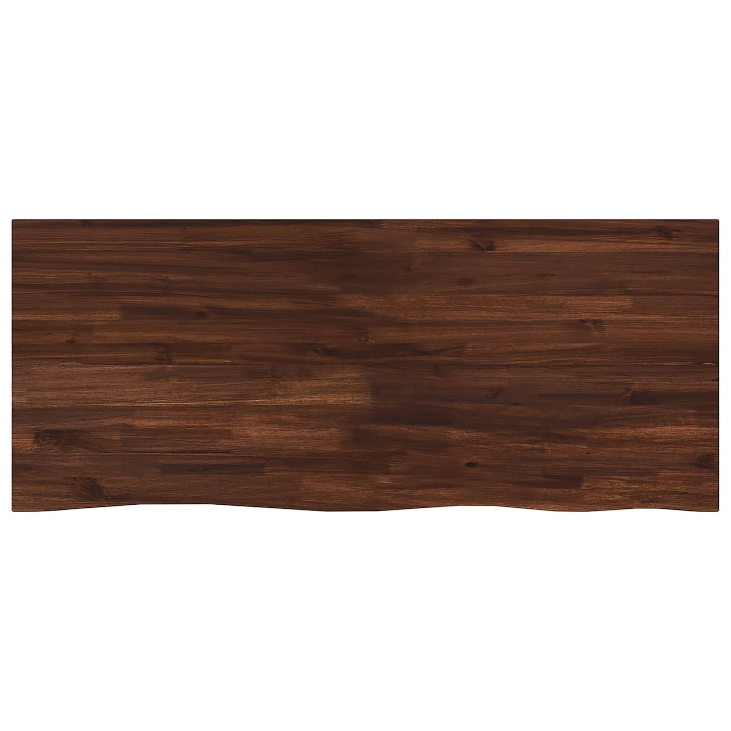 Live Edge Table Top 120 x 50 x 3.5 cm Rectangular Dark Brown
