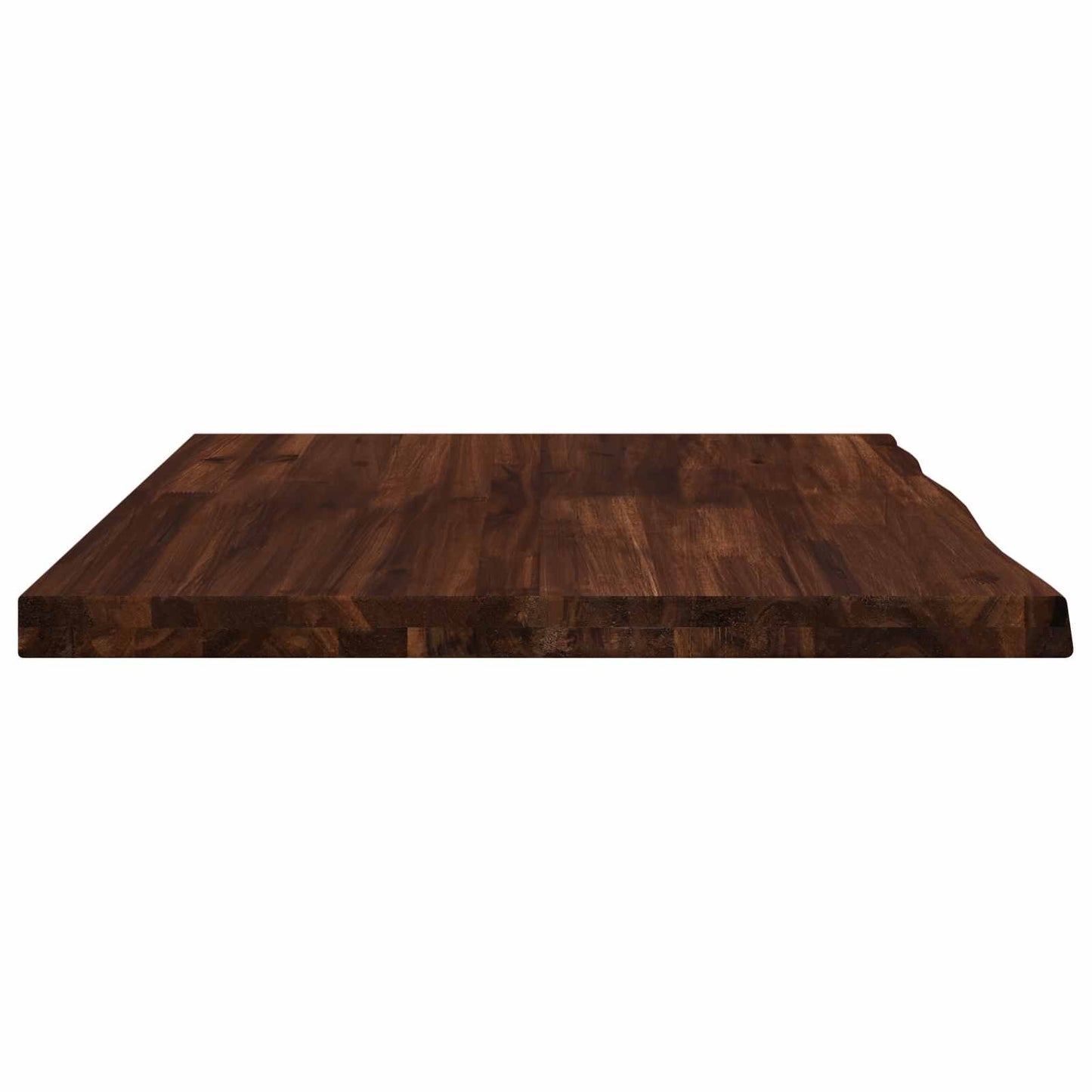 Live Edge Table Top 70 x 60 x 3.5 cm Rectangular Dark Brown