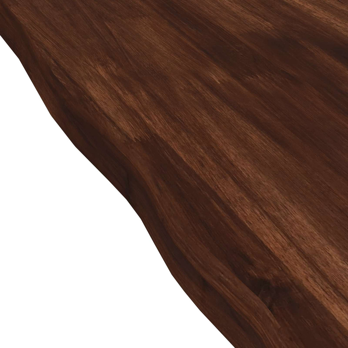 Live Edge Table Top 80 x 60 x 3.5 cm Rectangular Dark Brown