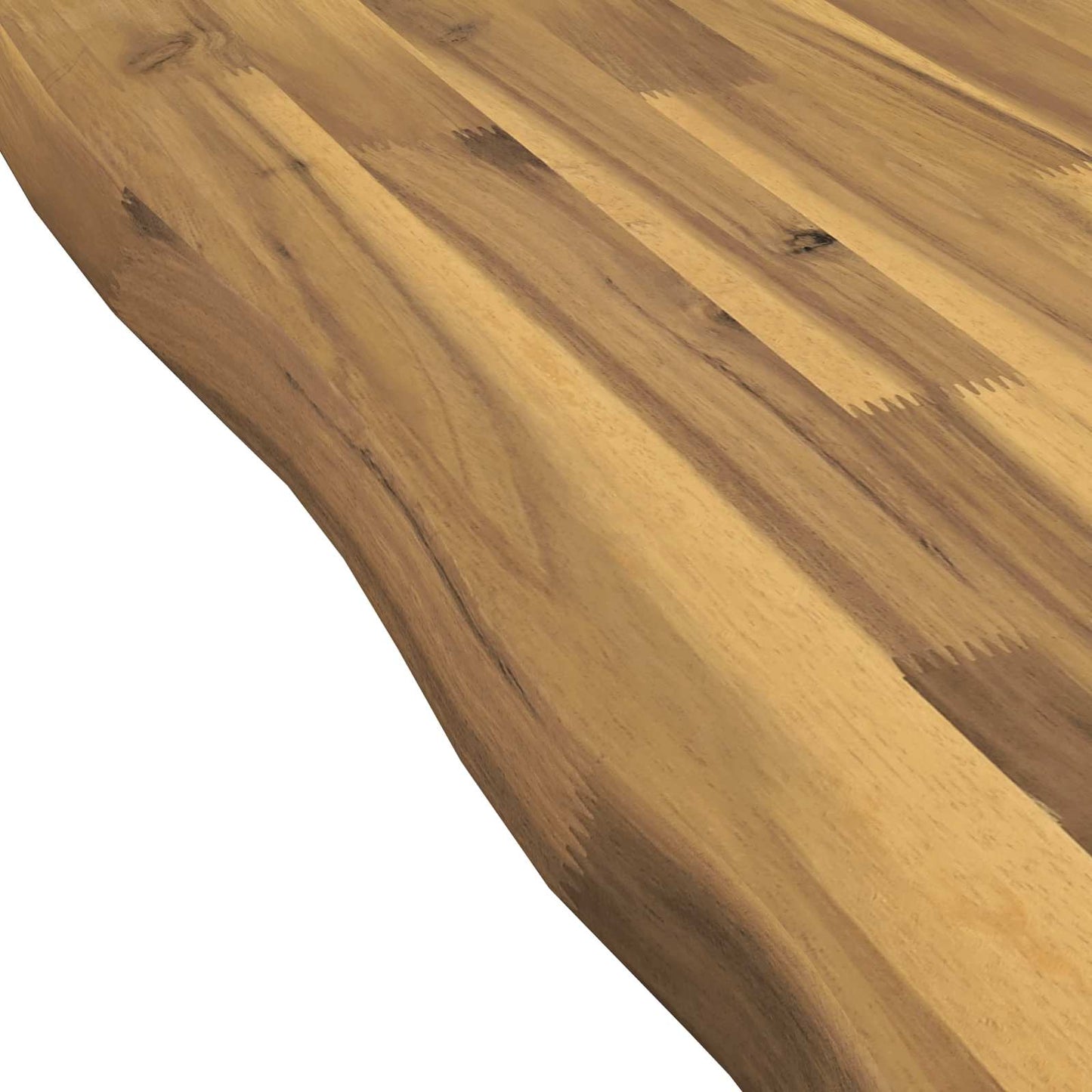 Live Edge Table Top 90 x 60 x 3.5 cm Rectangular White