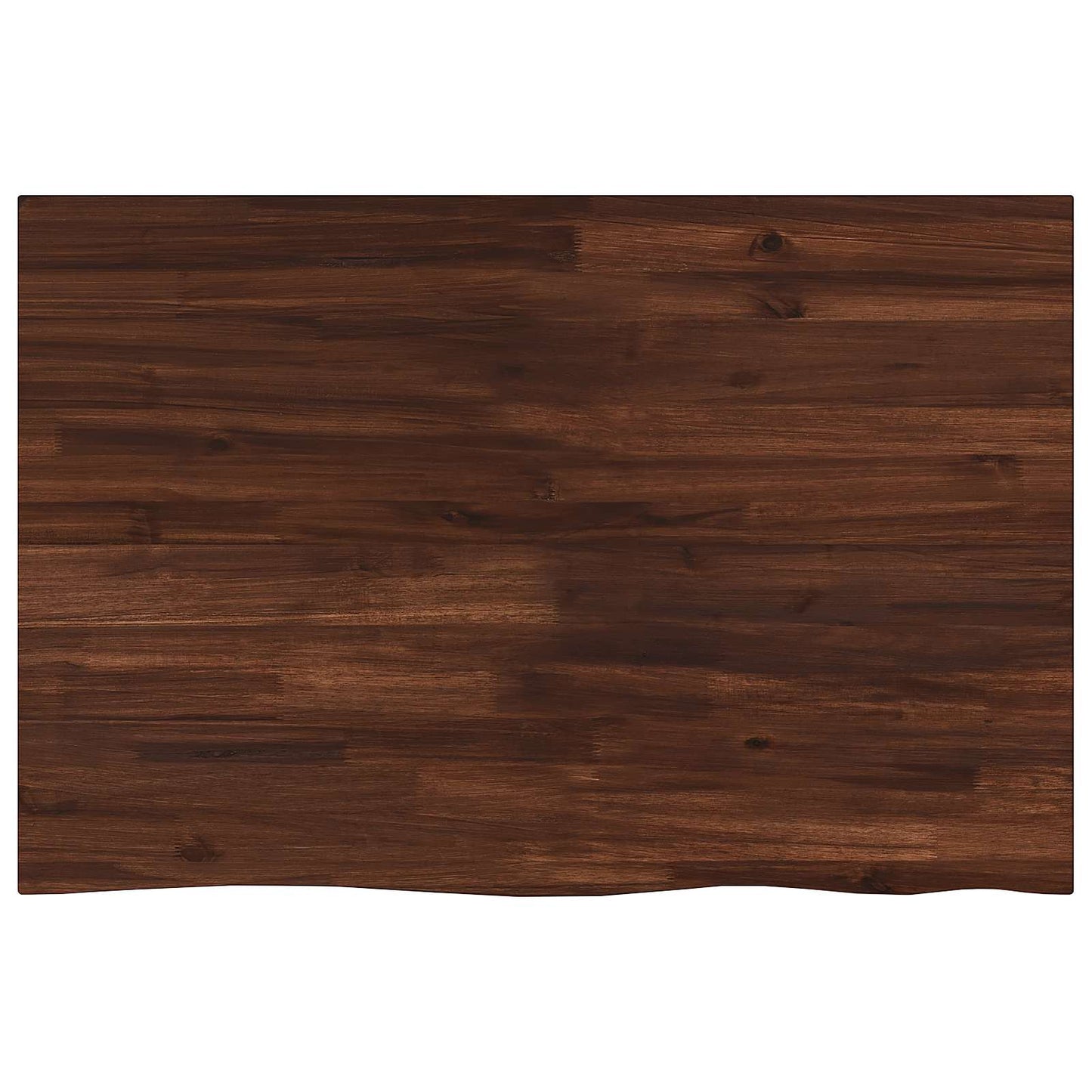 Live Edge Table Top 110 x 60 x 3.5 cm Rectangular Dark Brown
