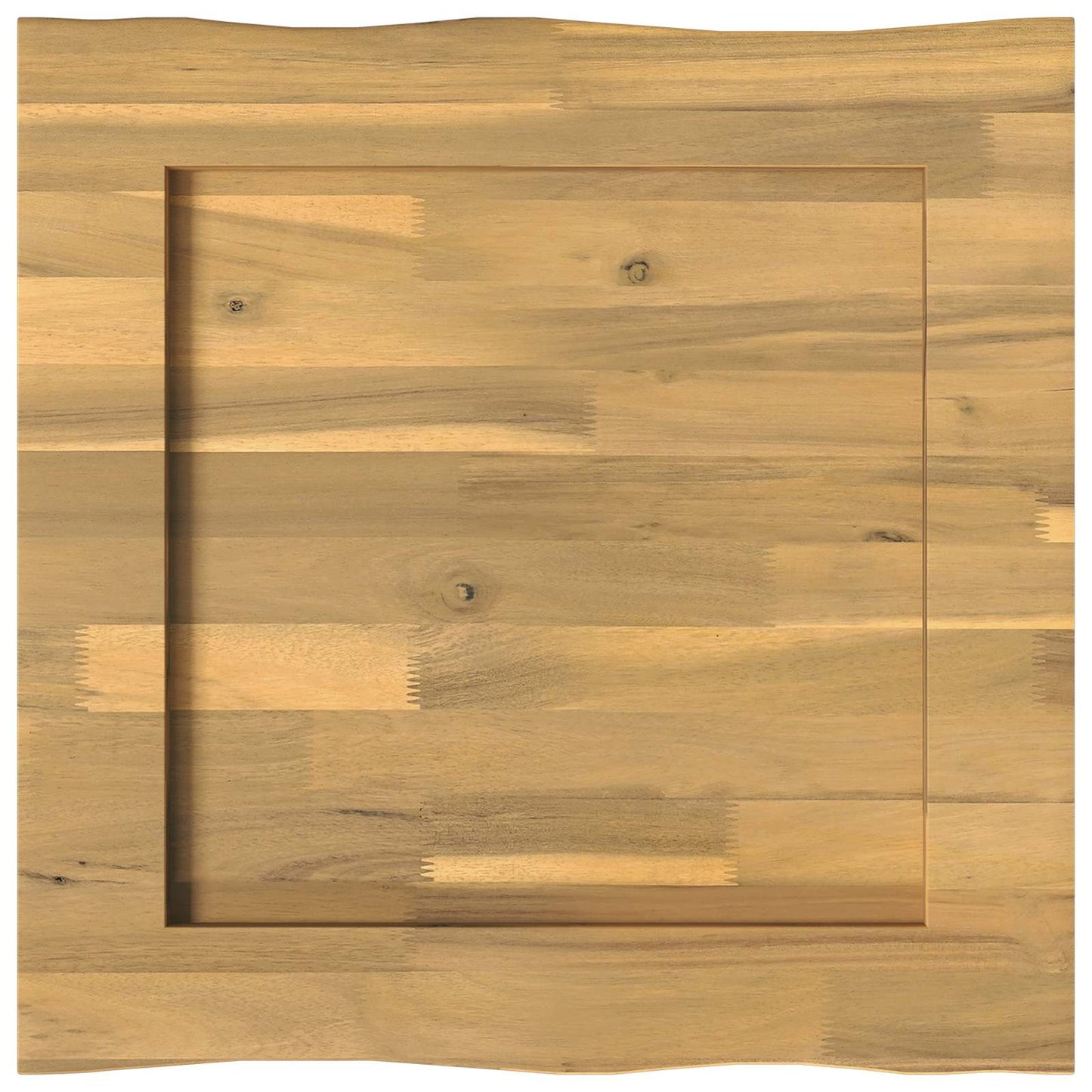 Live Edge Table Top 40 x 40 x 3.5 cm Square Solid Acacia Wood