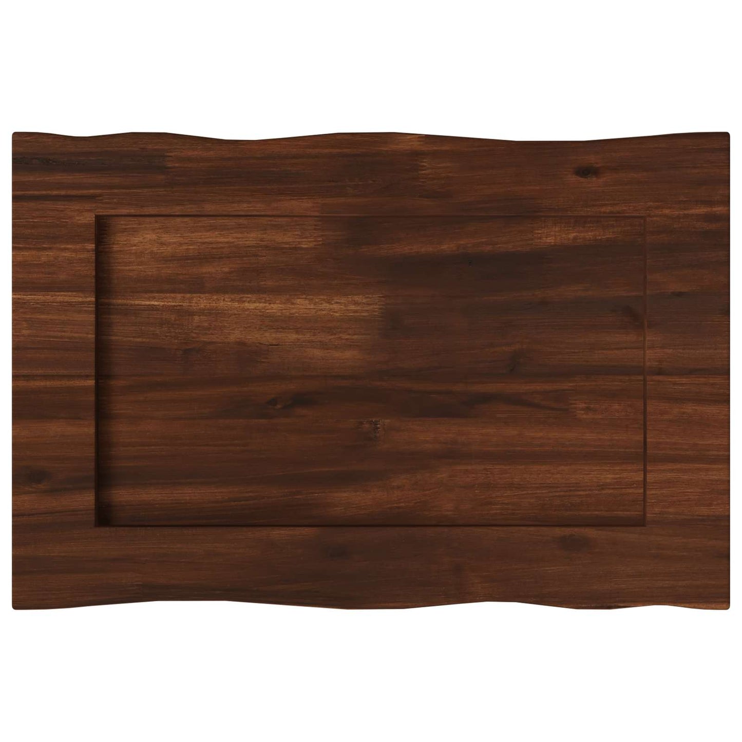 Live Edge Table Top 50 x 40 x 3.5 cm Rectangular Dark Brown
