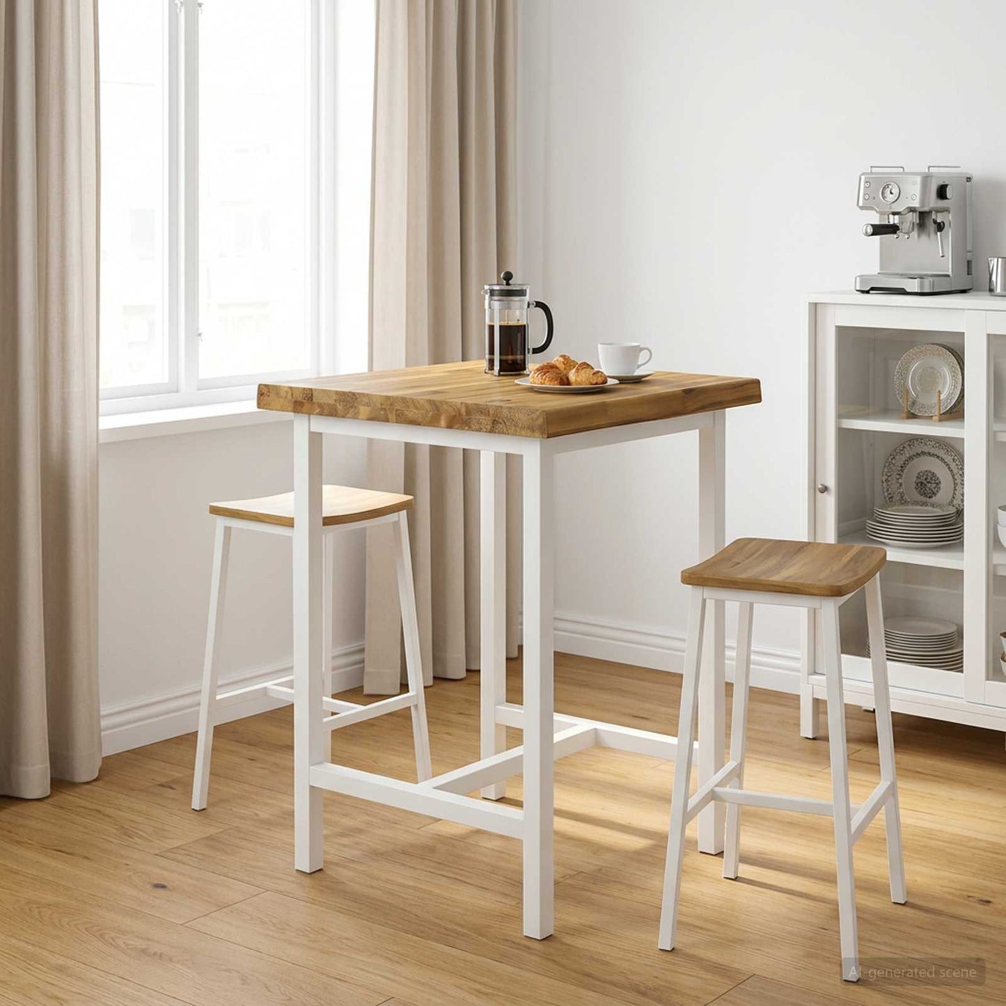 Live Edge Table Top 50 x 40 x 3.5 cm Rectangular White