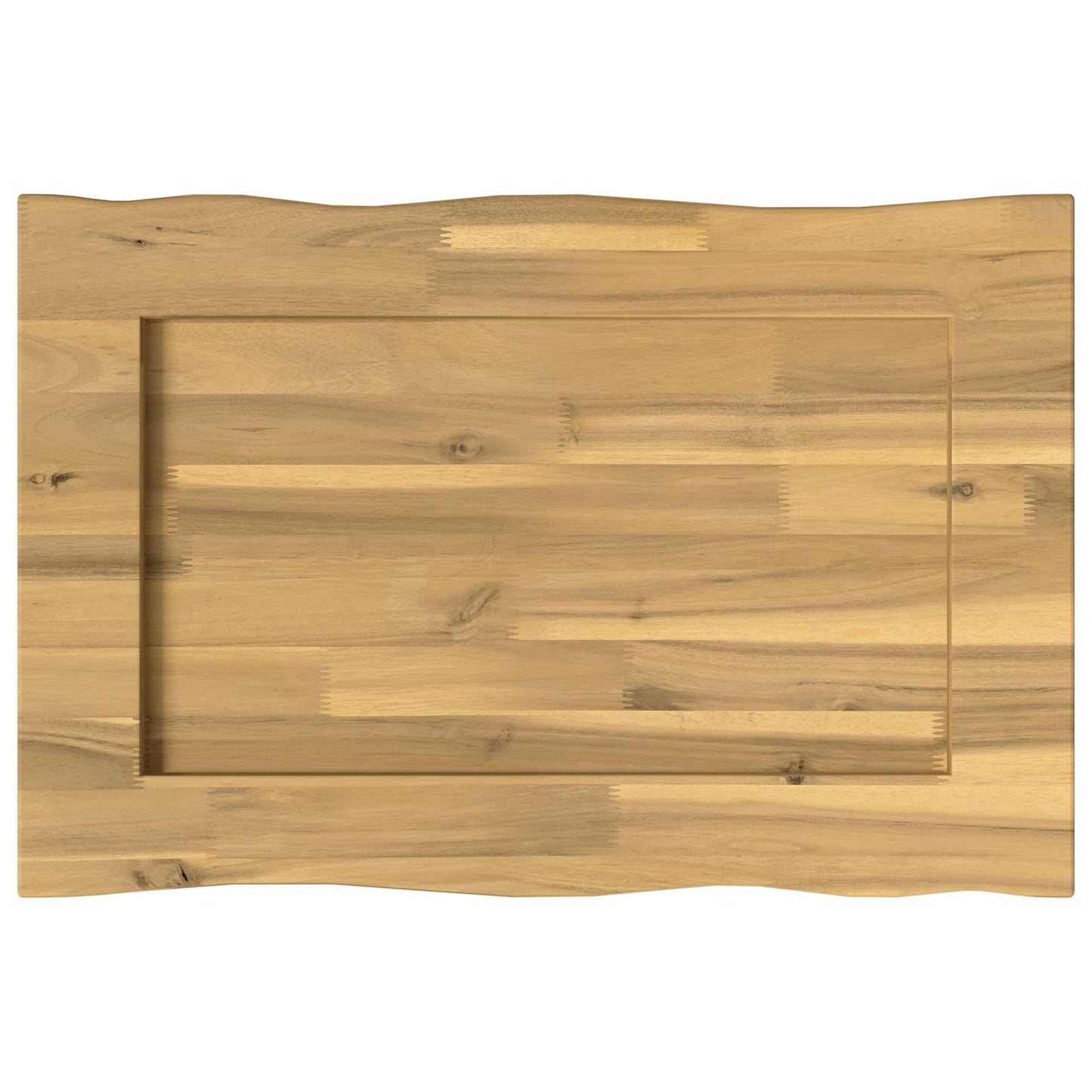 Live Edge Table Top 50 x 40 x 3.5 cm Rectangular White