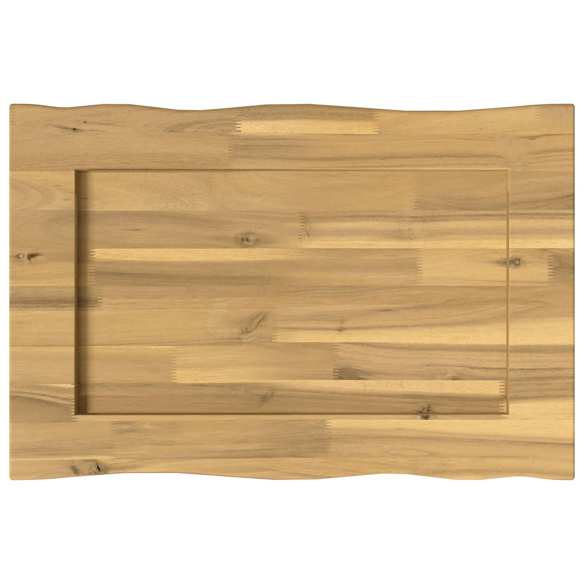 Live Edge Table Top 70 x 40 x 3.5 cm Rectangular White