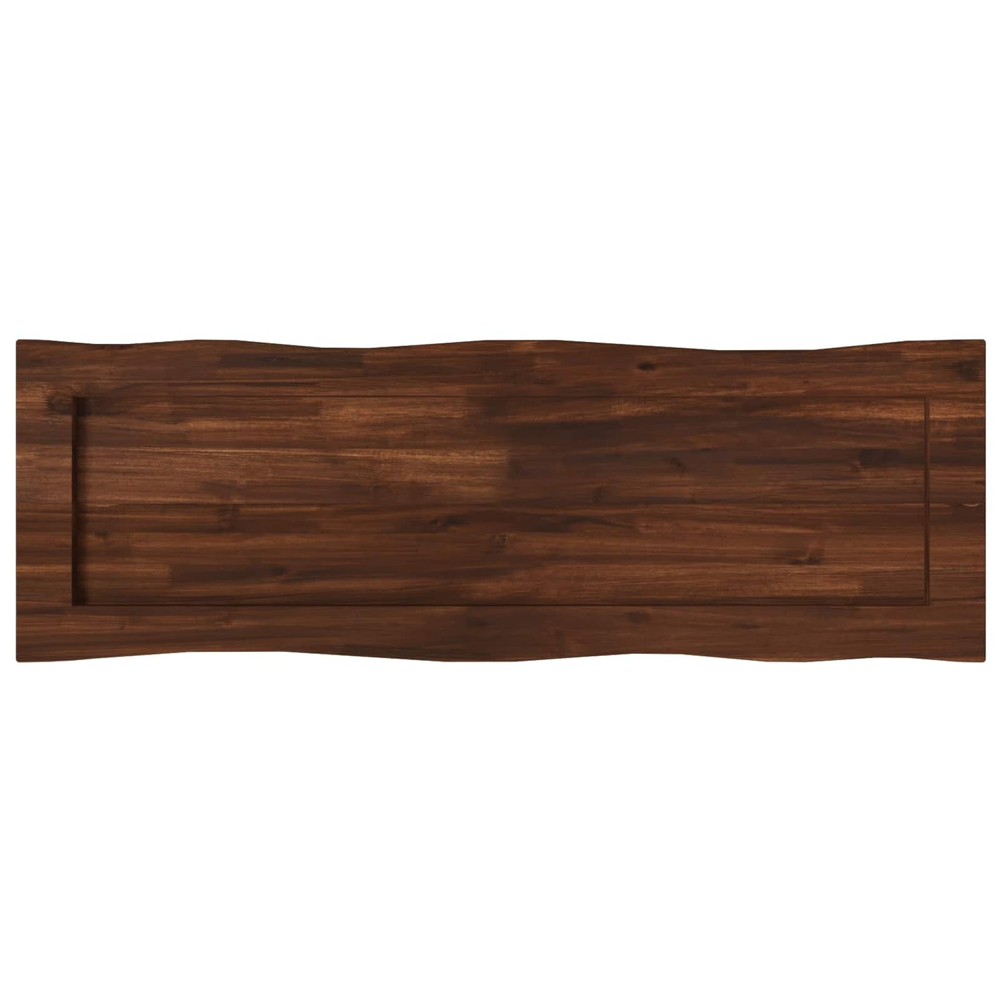 Live Edge Table Top 100 x 40 x 3.5 cm Rectangular Dark Brown