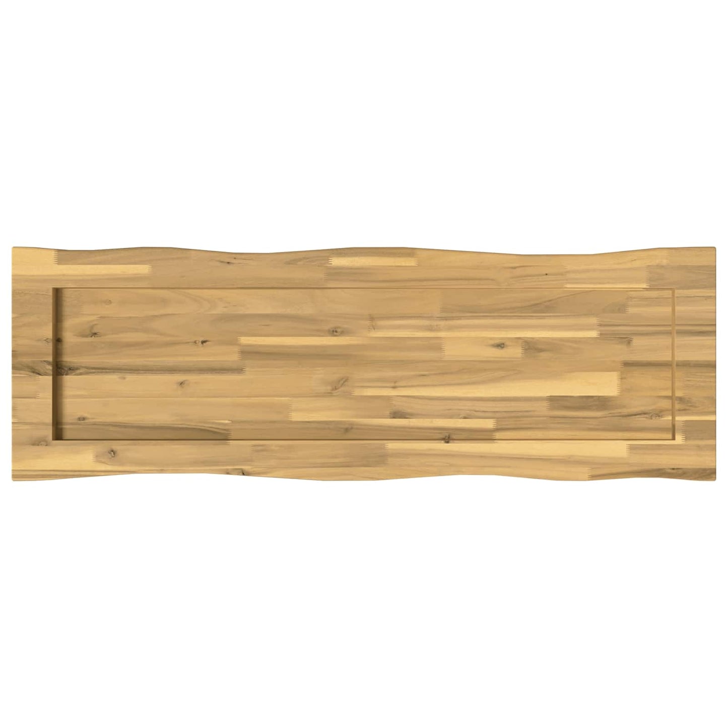 Live Edge Table Top 100 x 40 x 3.5 cm Rectangular White