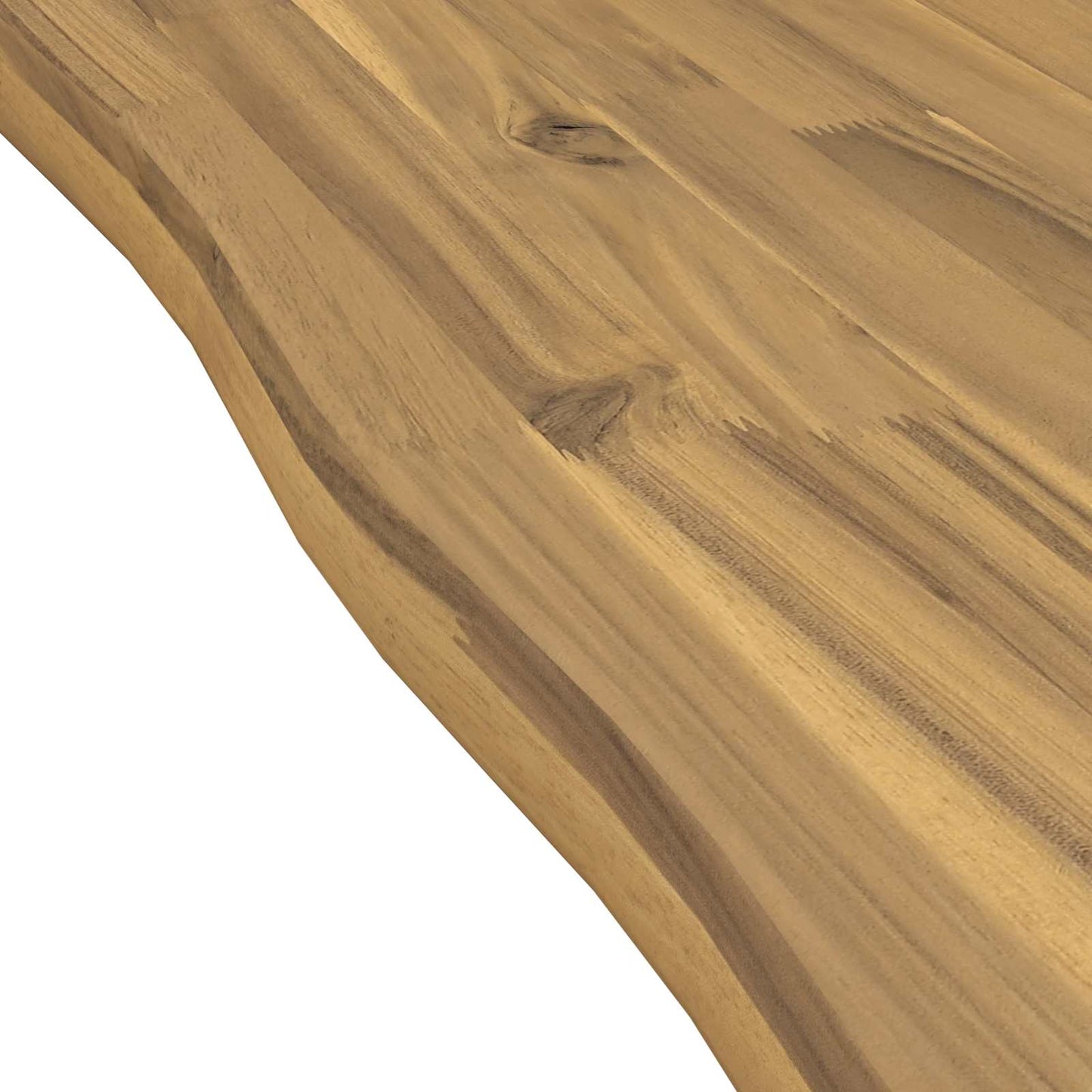Live Edge Table Top 120 x 40 x 3.5 cm Rectangular White