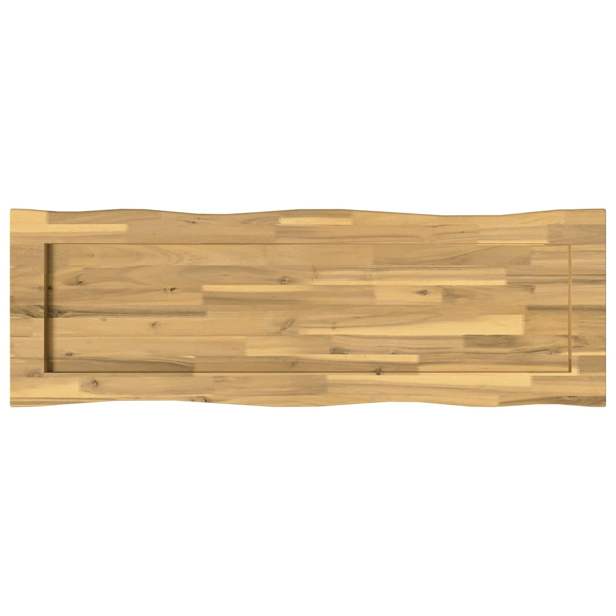 Live Edge Table Top 120 x 40 x 3.5 cm Rectangular White