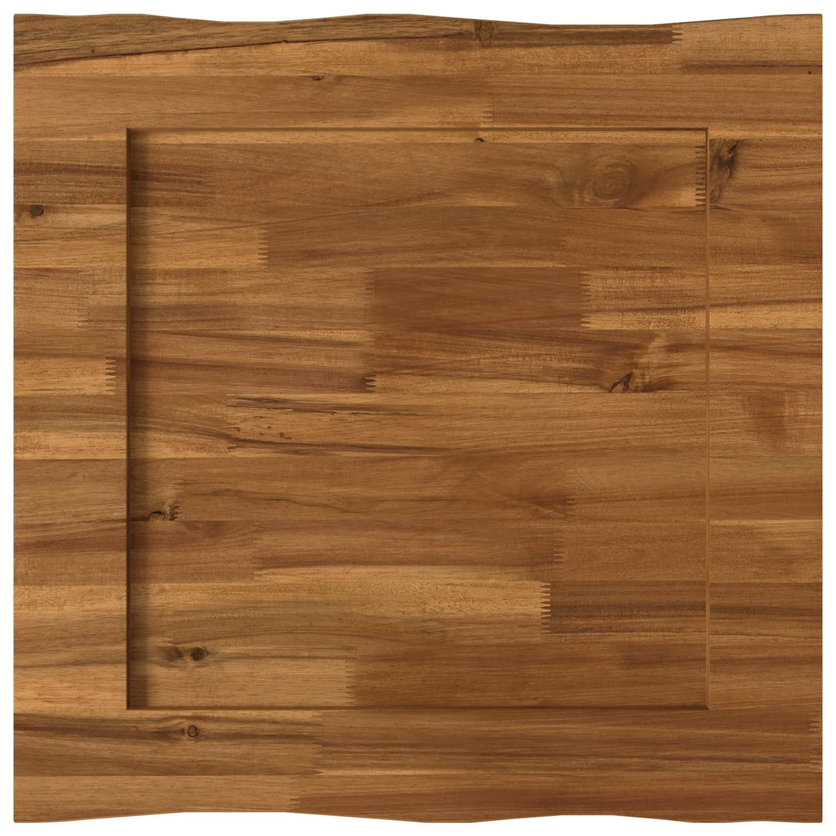 Live Edge Table Top 60 x 60 x 3.5 cm Square Solid Acacia Wood