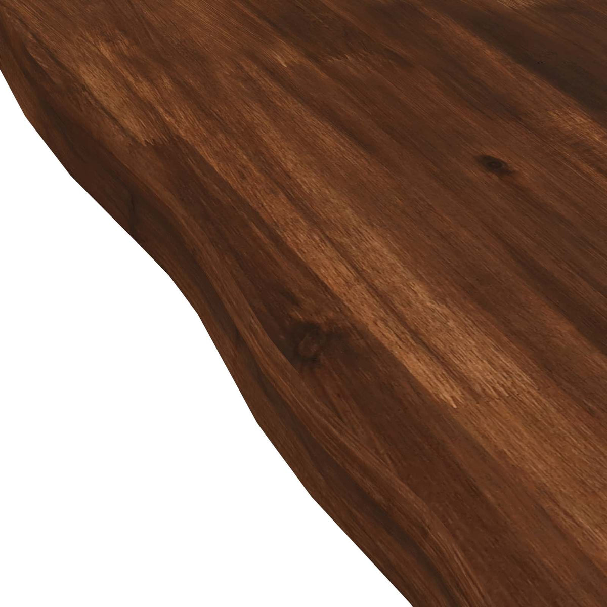 Live Edge Table Top 80 x 60 x 3.5 cm Rectangular Dark Brown