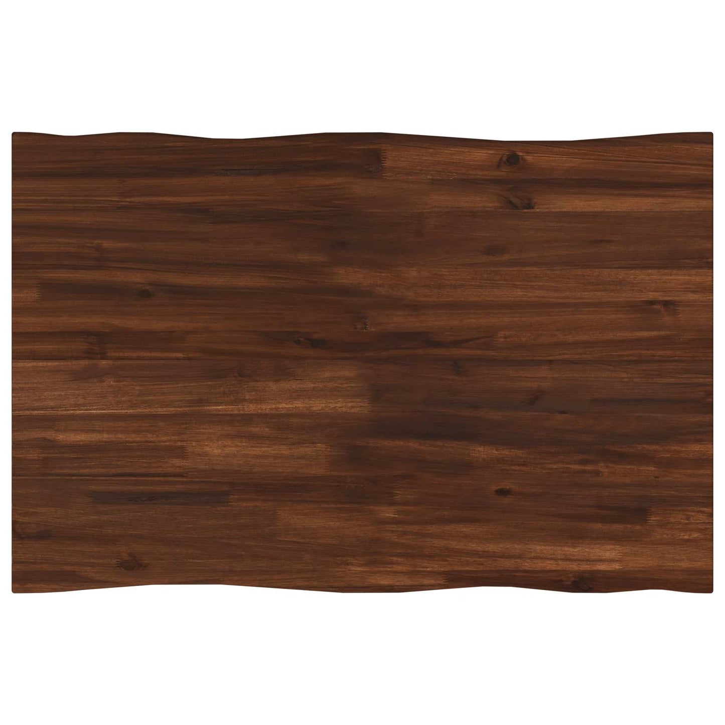 Live Edge Table Top 90 x 60 x 3.5 cm Rectangular Dark Brown