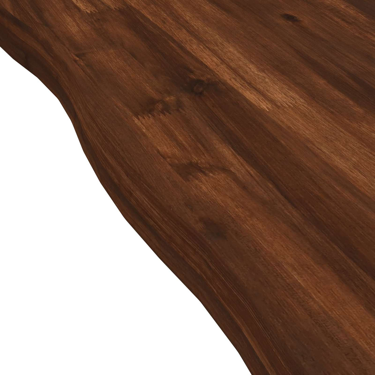 Live Edge Table Top 100 x 60 x 3.5 cm Rectangular Dark Brown