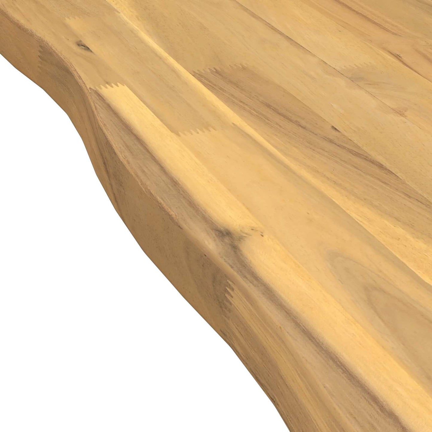 Live Edge Table Top 100 x 60 x 3.5 cm Rectangular White