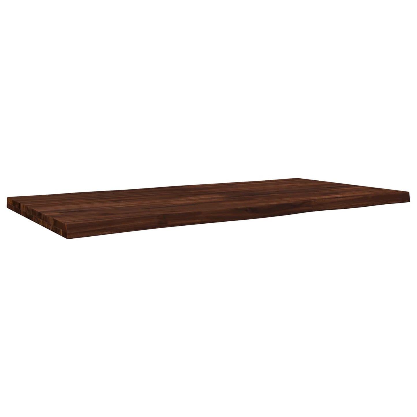 Live Edge Table Top 120 x 60 x 3.5 cm Rectangular Dark Brown