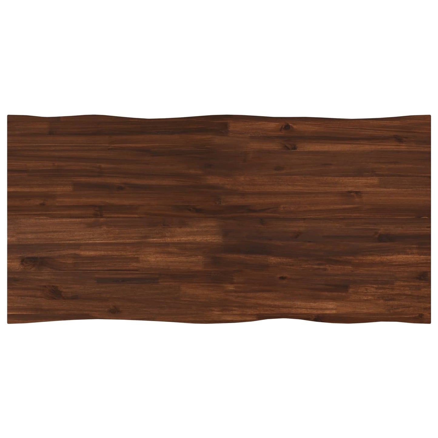 Live Edge Table Top 120 x 60 x 3.5 cm Rectangular Dark Brown