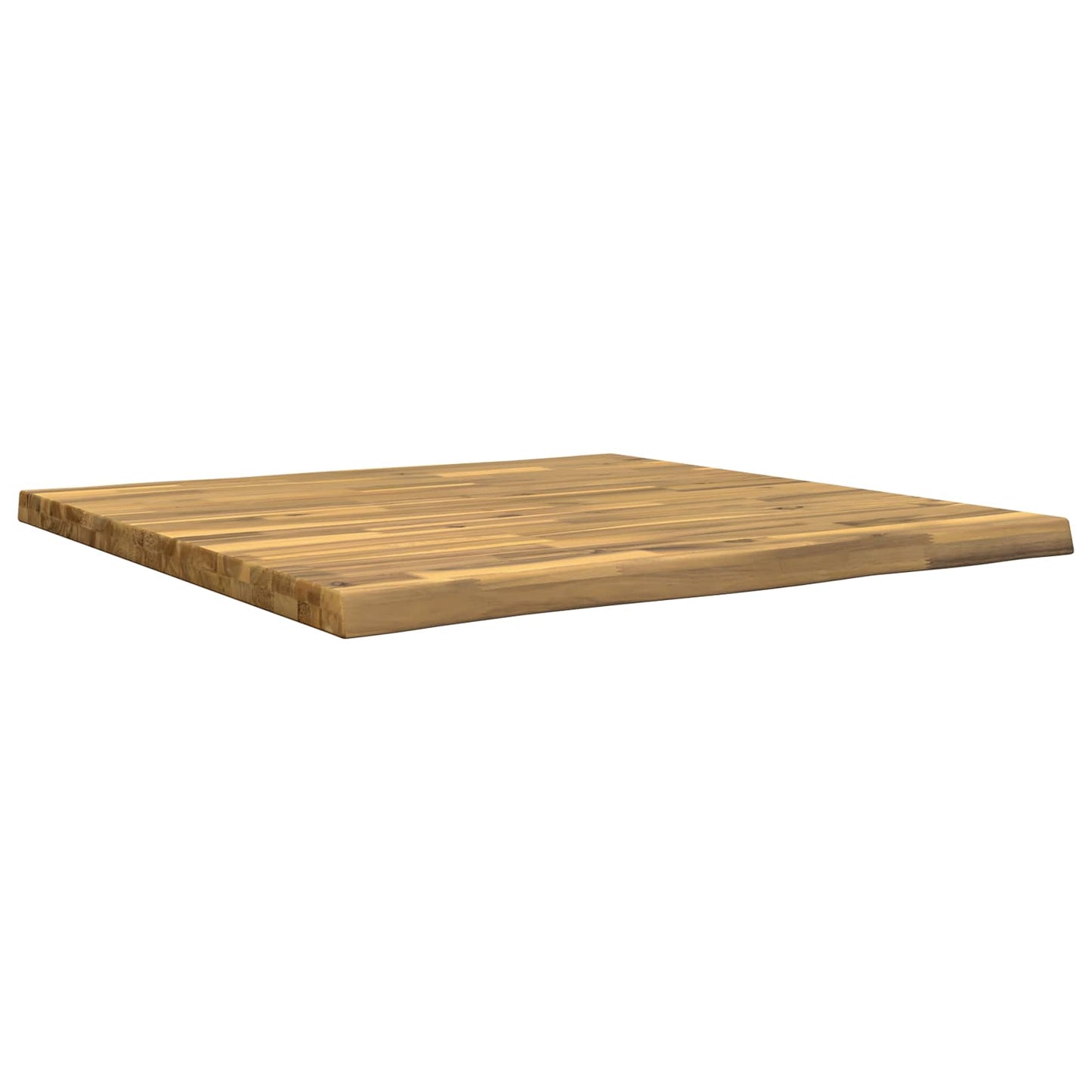 Live Edge Table Top 70 x 70 x 3.5 cm Square Solid Acacia Wood