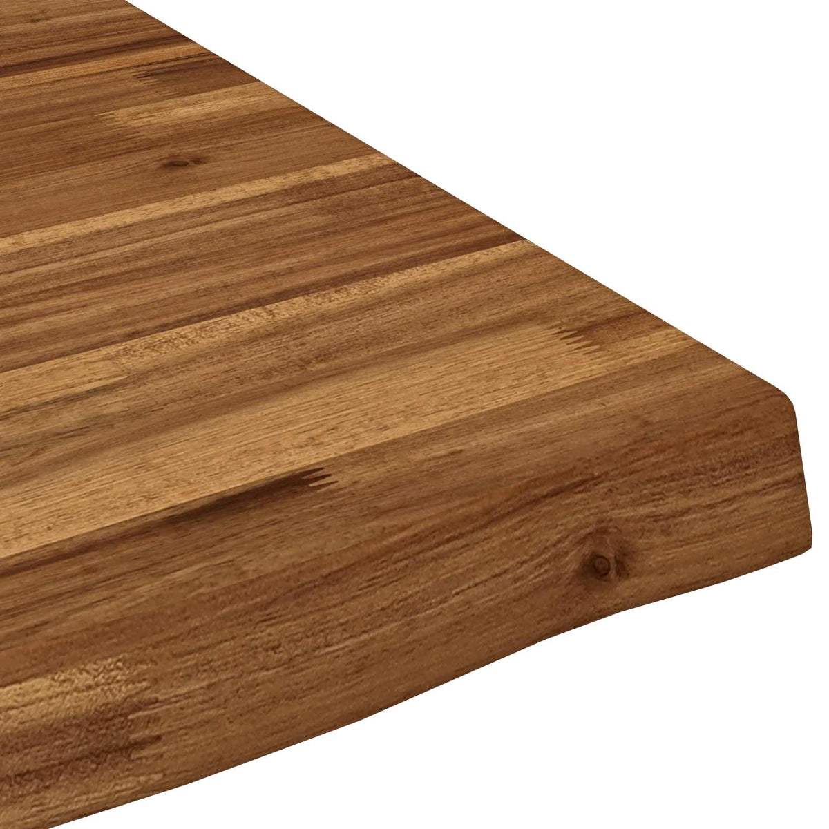 Live Edge Table Top 80 x 80 x 3.2 cm Square Solid Acacia Wood