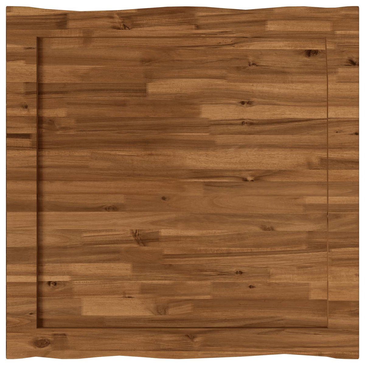 Live Edge Table Top 80 x 80 x 3.2 cm Square Solid Acacia Wood