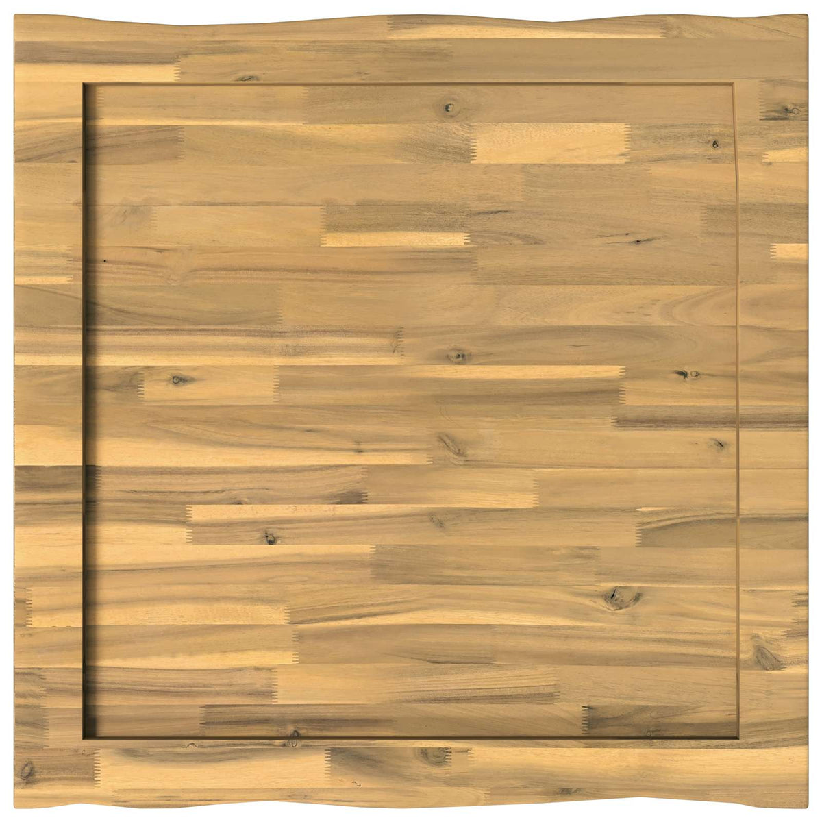 Live Edge Table Top 80 x 80 x 3.2 cm Square Solid Acacia Wood