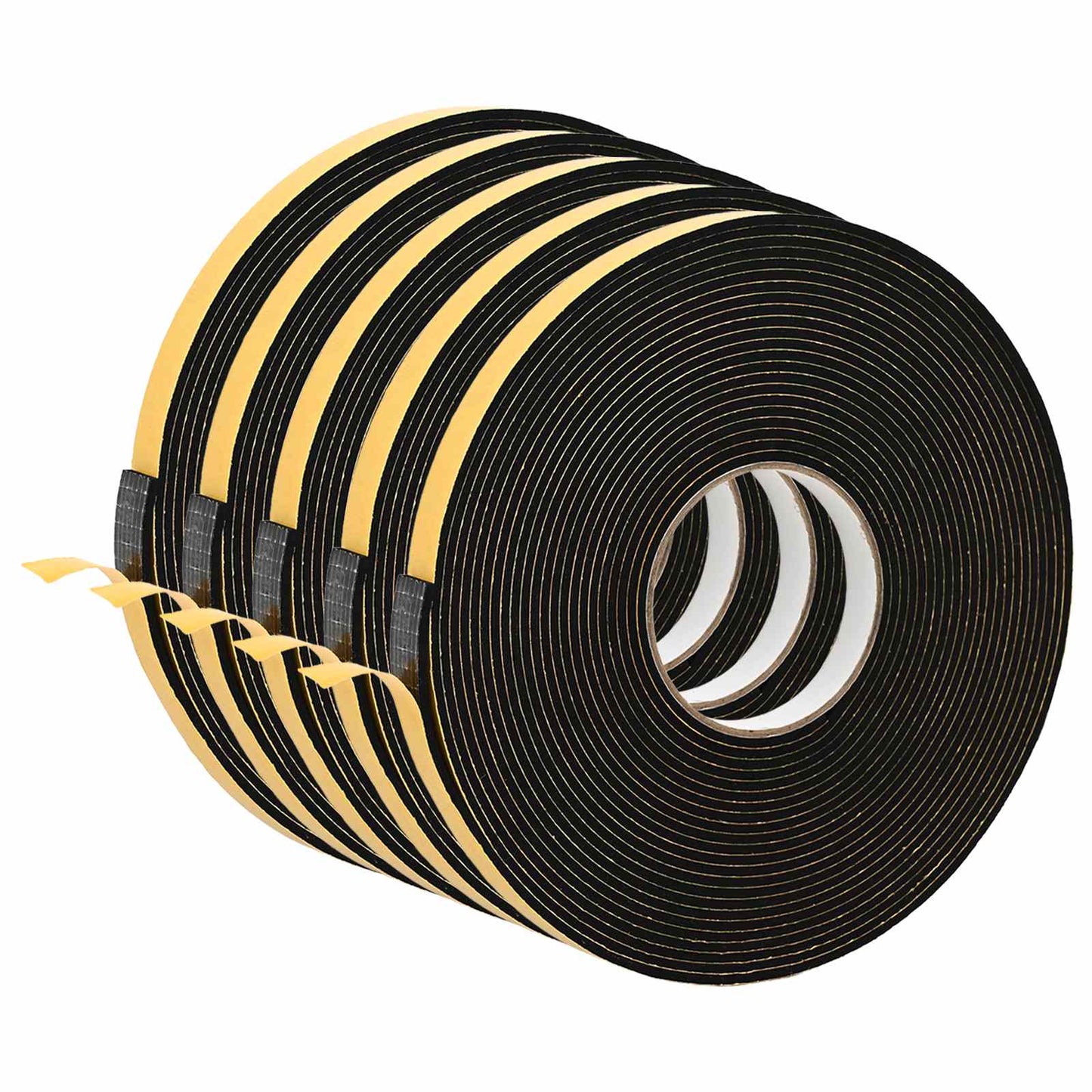 Self-adhesive Foam Tape 5 pcs Black 20mm x 10m CR Foam