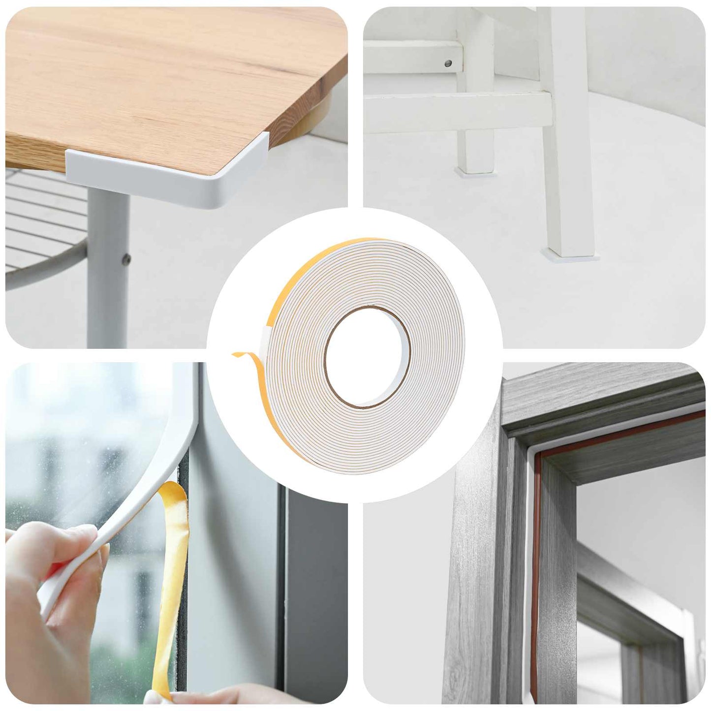 Self-adhesive Foam Tape 10 pcs White 10mm x 10m CR Foam