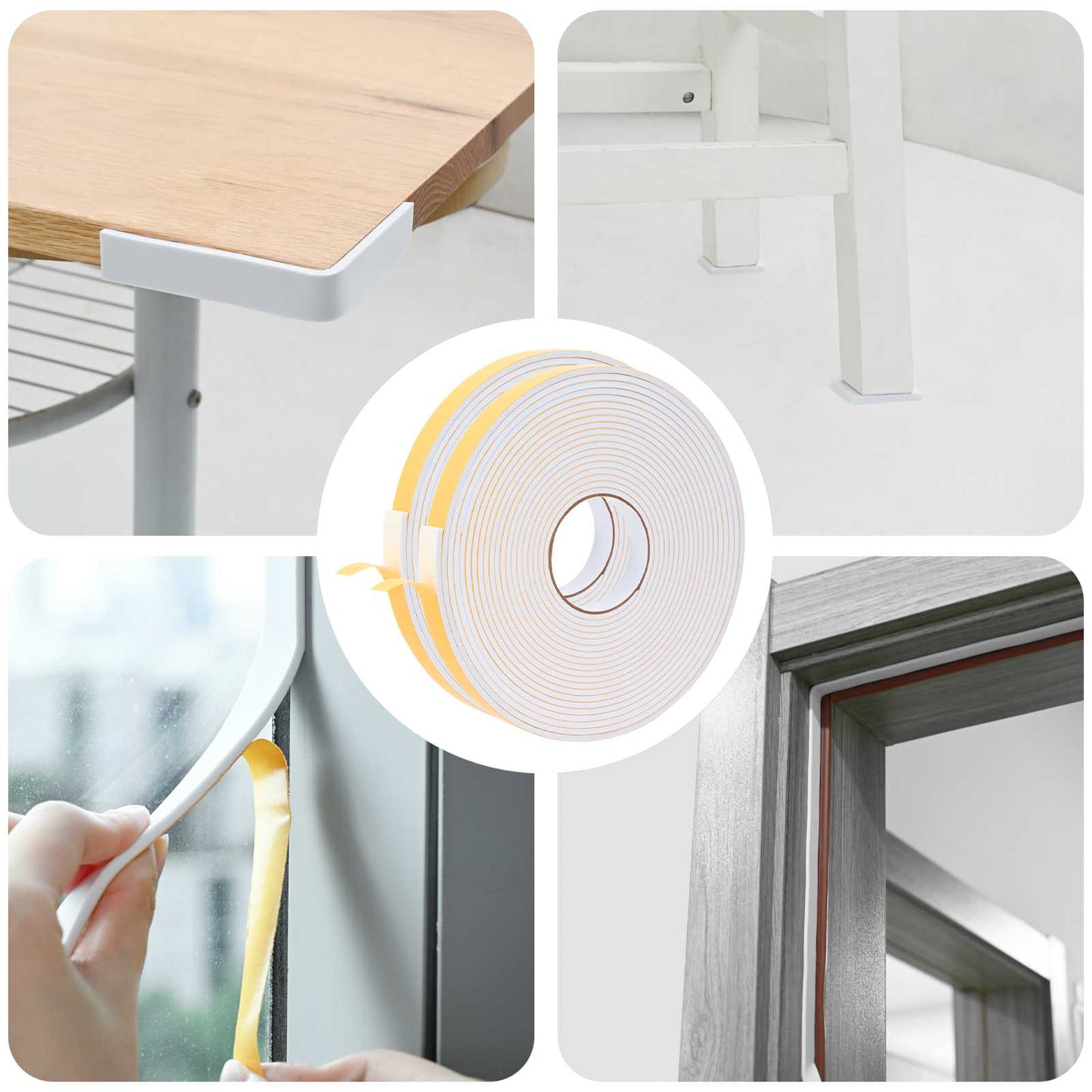 Self-adhesive Foam Tape 2 pcs White 20mm x 10m CR Foam