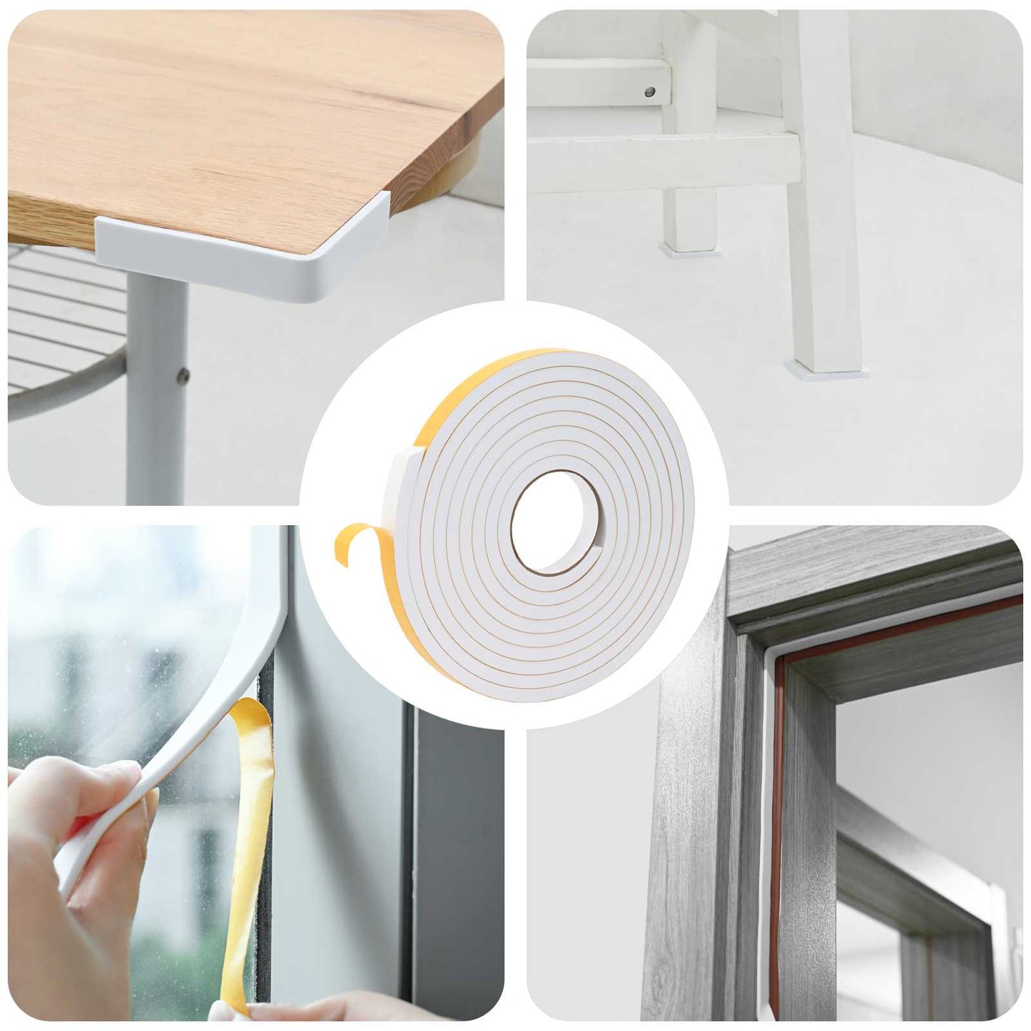 Self-adhesive Foam Tape 10 pcs White 20mm x 5m CR Foam