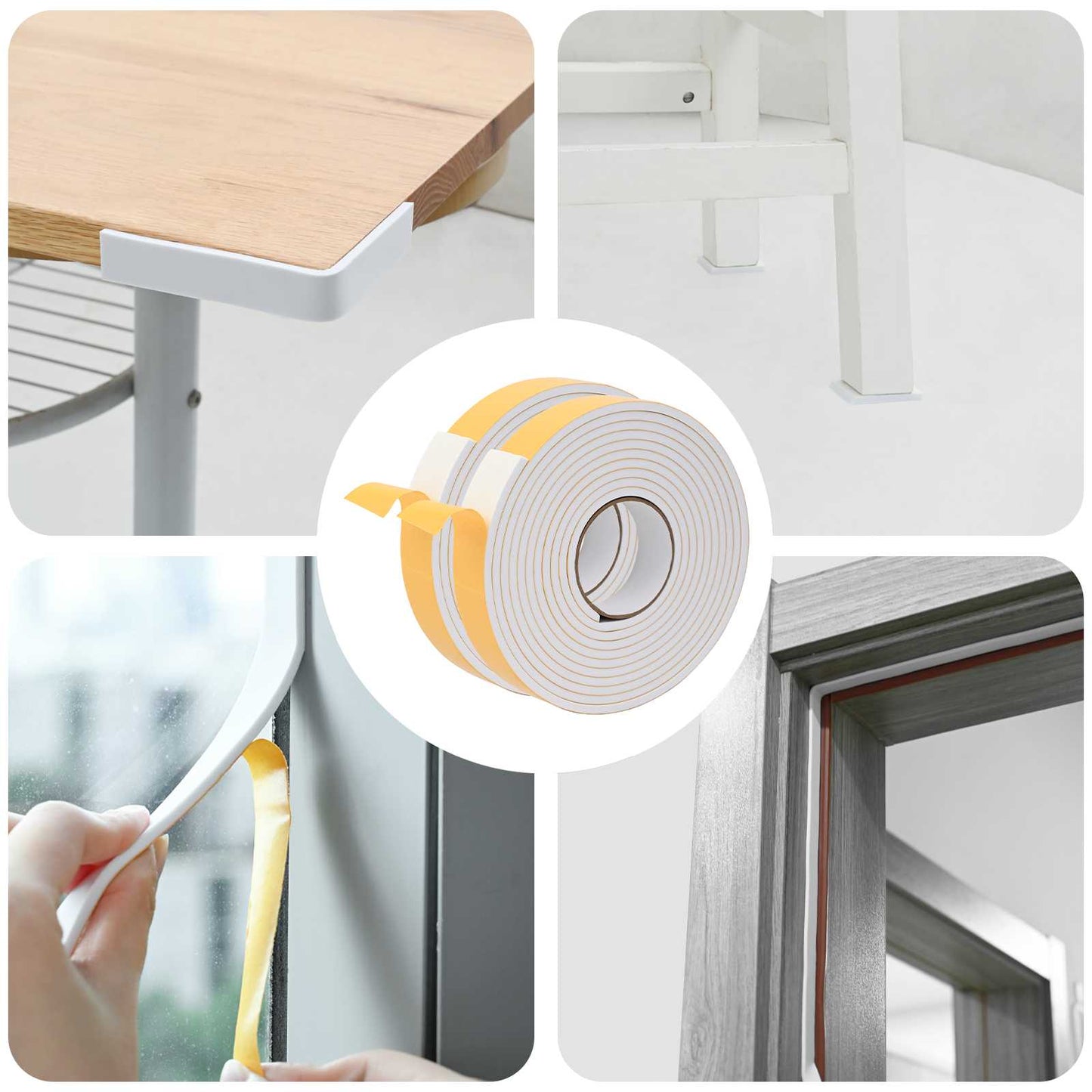 Self-adhesive Foam Tape 2 pcs White 30mm x 5m CR Foam
