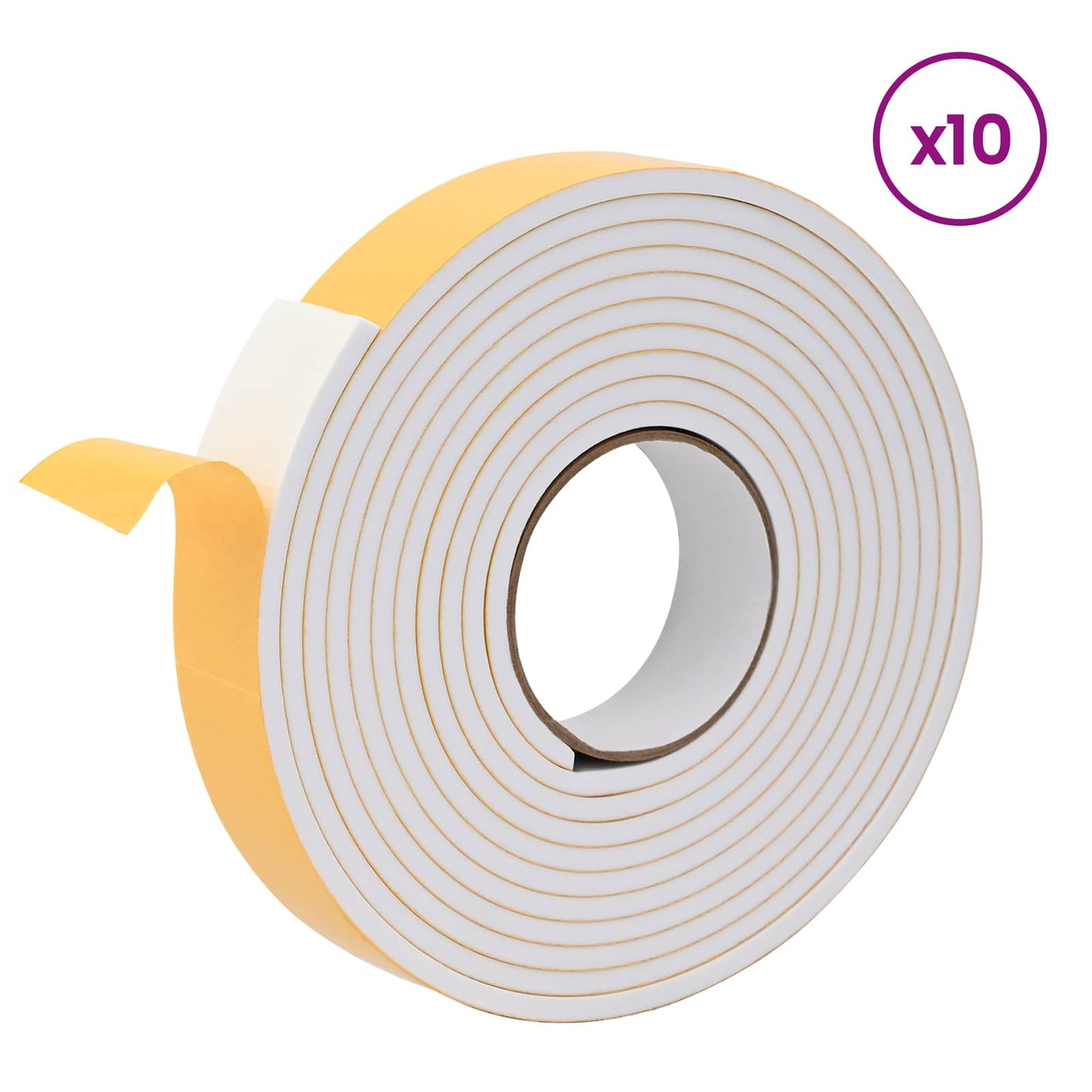 Self-adhesive Foam Tape 10 pcs White 40mm x 5m CR Foam
