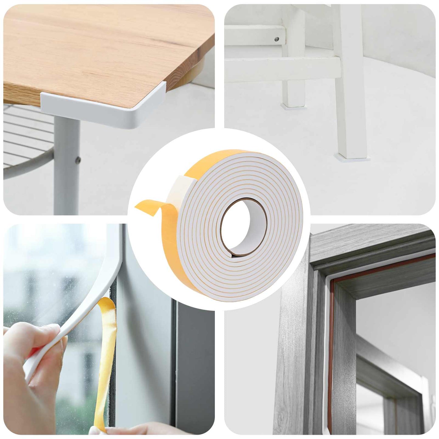 Self-adhesive Foam Tape 20 pcs White 40mm x 5m CR Foam