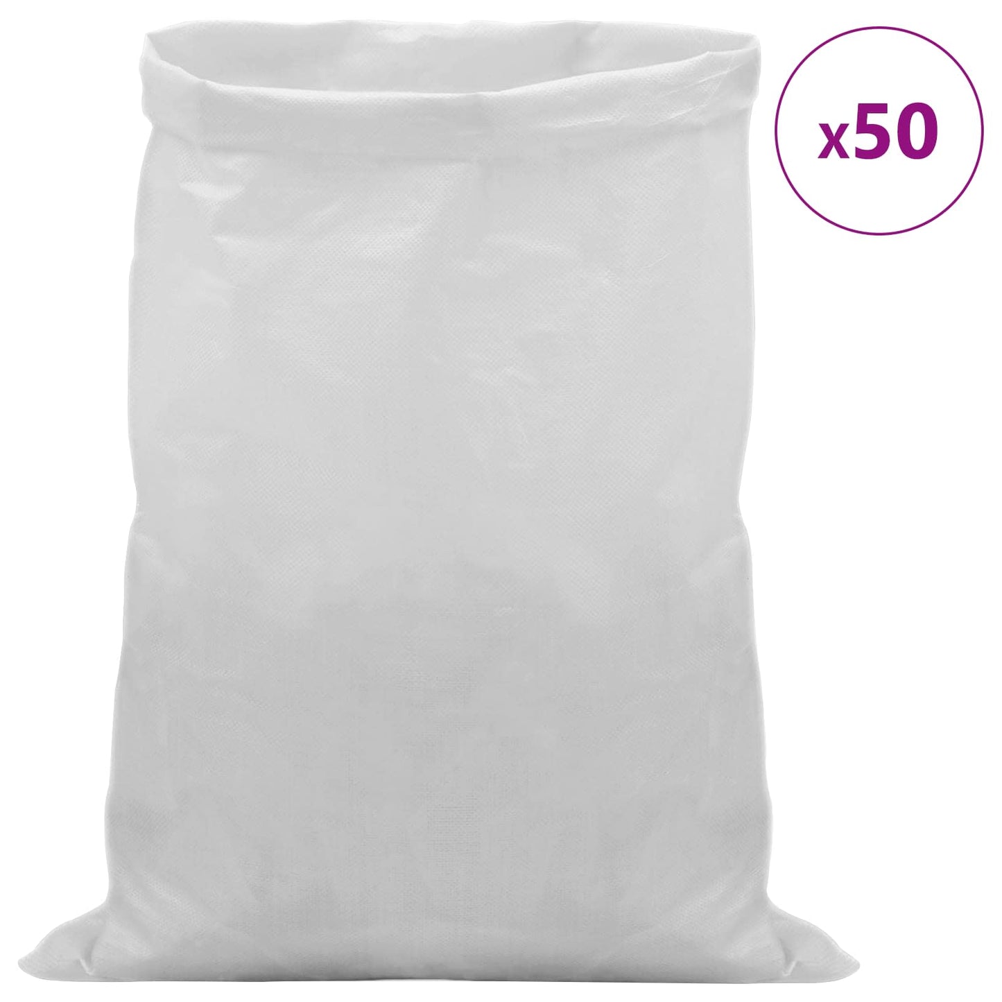 Woven Sacks 50 pcs White 30 x 45 cm PP