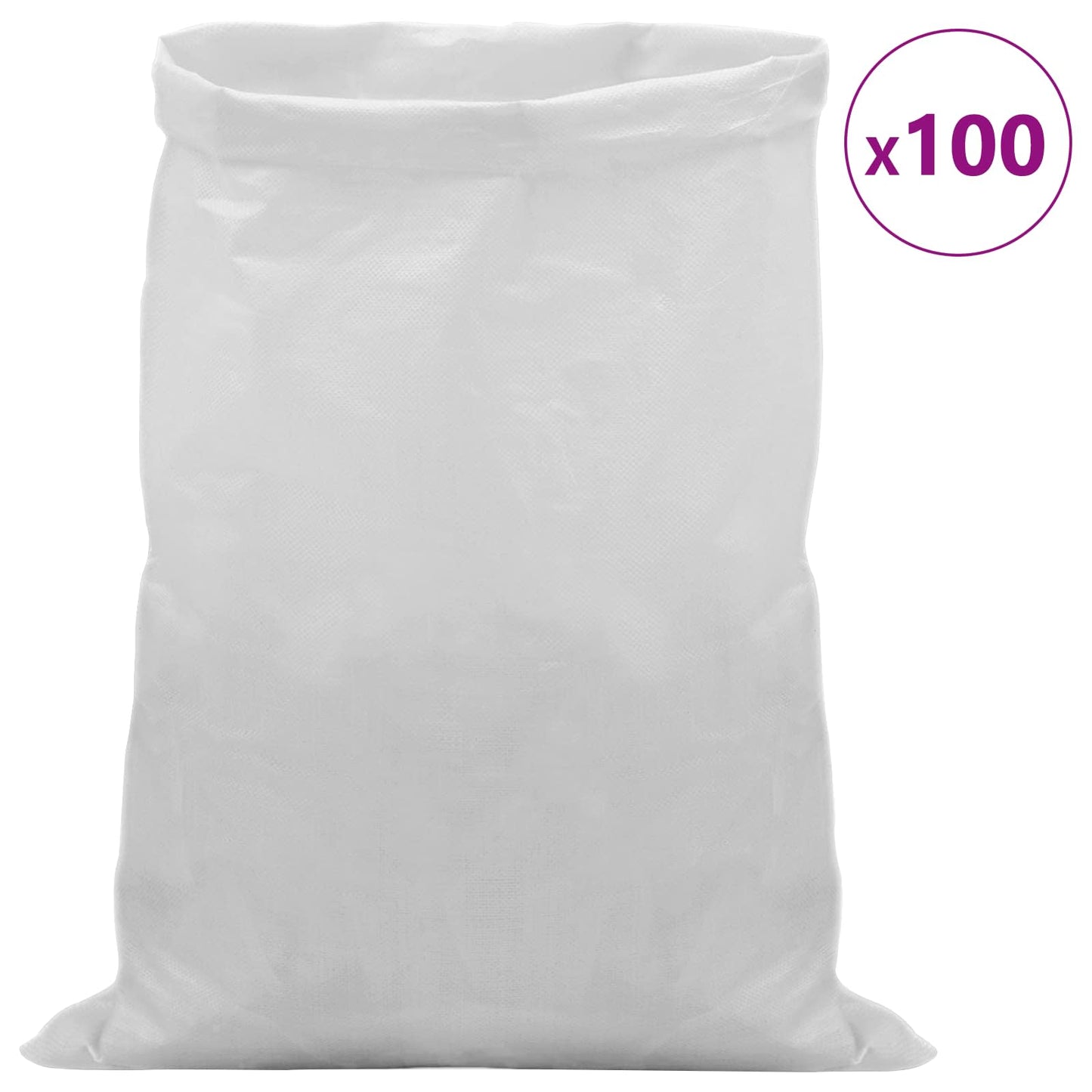 Woven Sacks 100 pcs White 30 x 45 cm PP