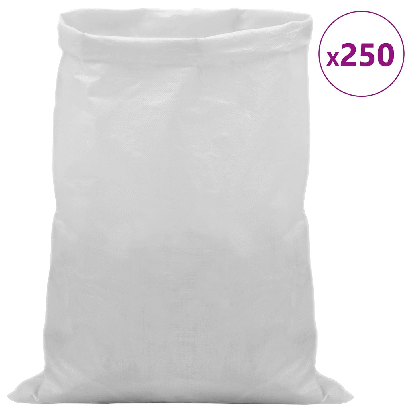 Woven Sacks 250 pcs White 30 x 45 cm PP