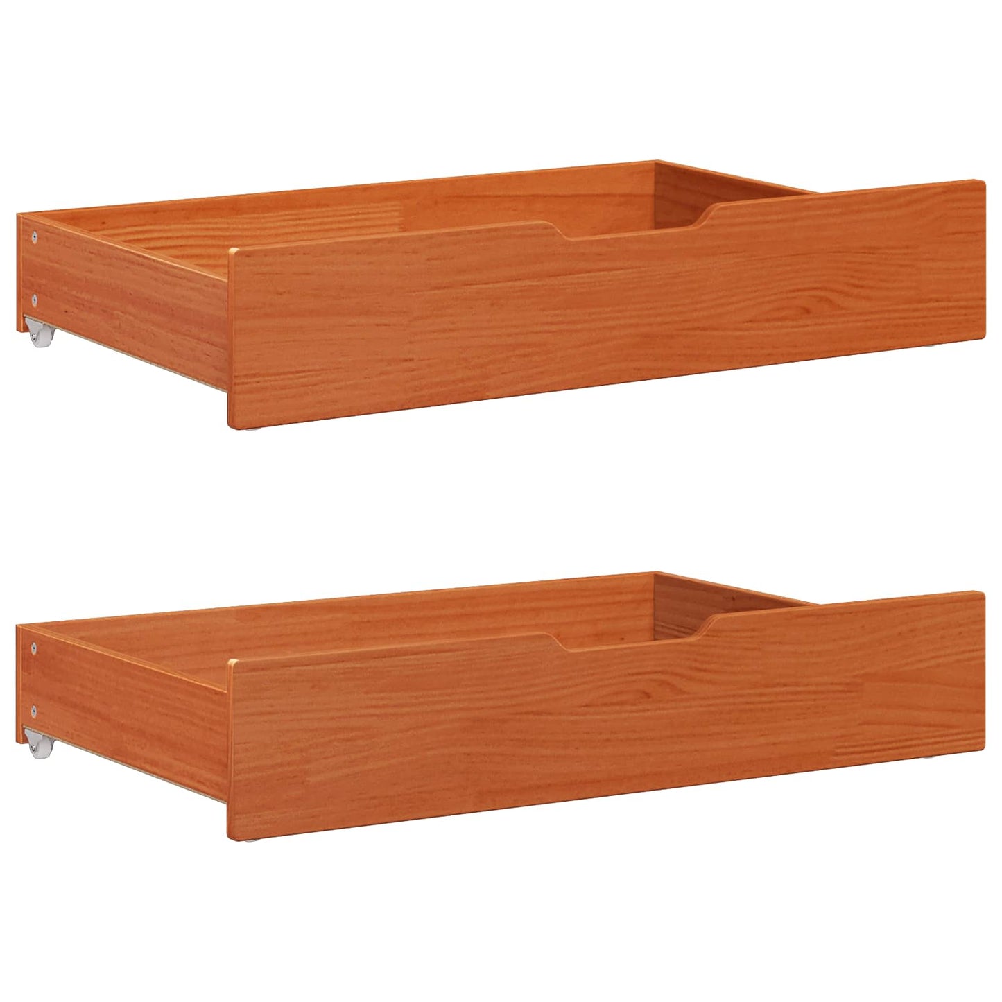 Bed Frame with Drawer Wax Brown 140 x 200 cm Solid Pine Wood