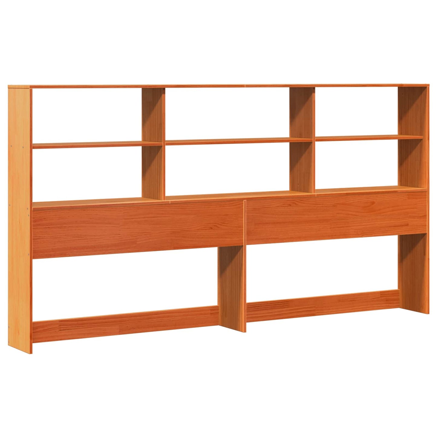 Bed Frame with Storage Headboard Wax Brown 200 x 200 cm