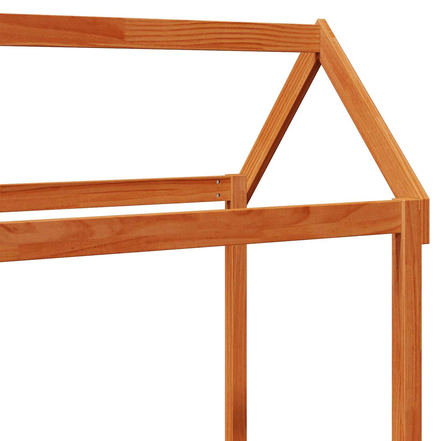 Day Bed Set 2 pcs Wax Brown Solid Pine Wood