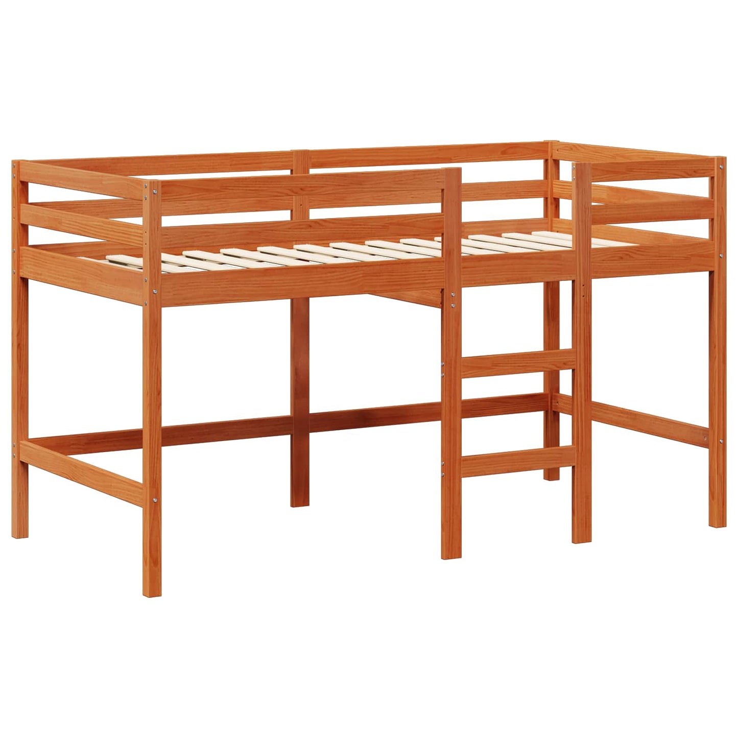 Day Bed Set 2 pcs Wax Brown Solid Pine Wood