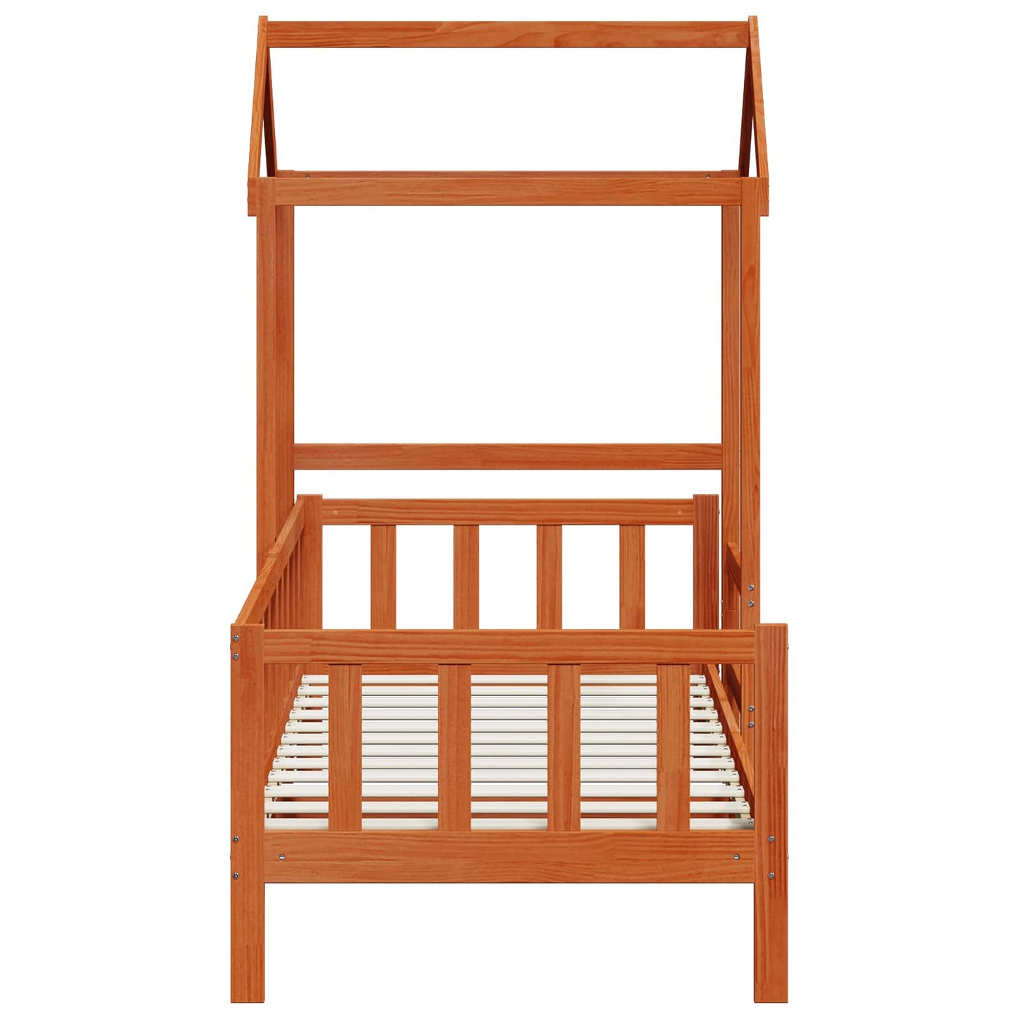 Day Bed Set 2 pcs Wax Brown Solid Pine Wood